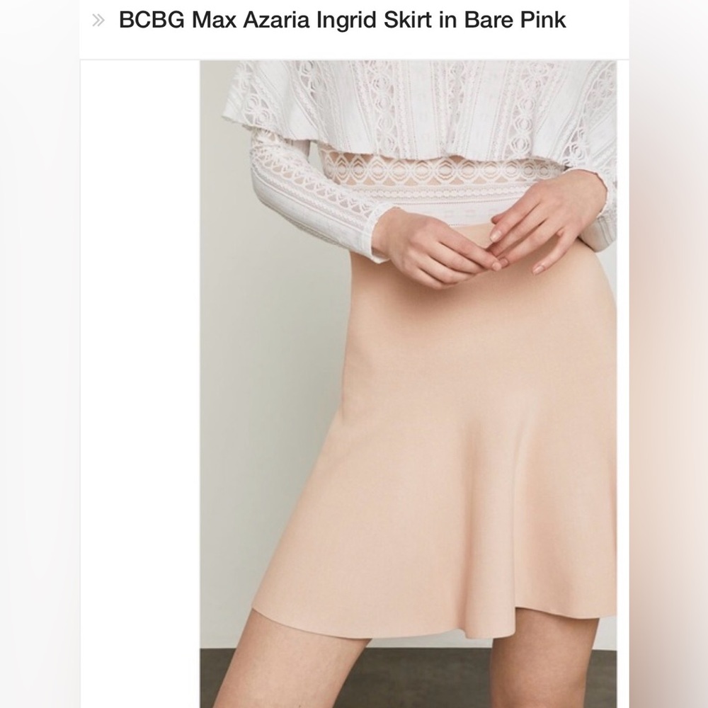 BCBGMaxAzria A-Line Skirt in Soft Pink